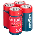 Produktbild: ANSMANN Batterien Red Alkaline Alkali-Mangan Baby C 1,5 V, 4 St.