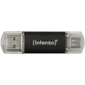 Produktbild: Intenso Twist Line Typ-A/Typ-C 128GB USB-Stick Mit Schutzkappe, bis zu 70 MB/s, USB 3.2 Gen 1x1 5 Gbit/s