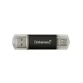 Produktbild: Intenso Twist Line 128 GB, USB-Stick anthrazit/transparent, USB-A 3.2 Gen 1, USB