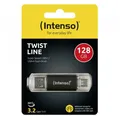 Produktbild: Intenso USB Stick 128GB Speicherstick Twist Line USB 3.2 Gen. 1x1 USB-A / USB-C