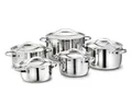 Produktbild: Kopf Topf-Set Kochtopfset Stilo, Edelstahl (5-tlg), inkl. 5 Edelstahldeckel, Induktion