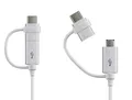 Produktbild: USB Kombi Datenkabel Ladekabel EP-DG930 Weiß inkl. USB Typ C Adapter für Samsung