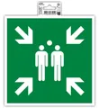 Produktbild: EXACOMPTA Warnschild Hinweisschild Sammelstelle PVC selbstklebend 20x20 cm Grün 67005E, Sockel