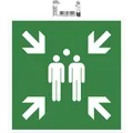 Produktbild: Exacompta Hinweisschild Sammelstelle PVC selbstklebend 20x20 cm Grün 67005E