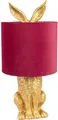 Produktbild: Clayre & Eef 6LMC0099GOVBU Tischlampe Kaninchen Gold Rot Ø 20x43 cm E27 60W