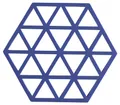 Produktbild: Zone Denmark Triangles Topfuntersetzer, Hitzebeständig bis 250 °C, Silikon Untersetzer, Dekorative Untersetzer für Töpfe und Pfannen, Spülmaschinenfest, 16 x 14 cm, Indigo