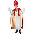 Produktbild: dressforfun Kostüm Herrenkostüm St. Nikolaus in klassischen Farben, St. Nikolaus-Outfit aus glänzendem, rotem Samt mit goldenen Zierborten rot M | M