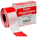 Produktbild: Kelmaplast Absperrband, ohne Aufdruck, rot/weiß, 500 m 1000002 (Flatterband)