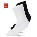 Produktbild: SNOCKS Laufsocken Hohe Running Socken für Damen & Herren (4-Paar) mit Fersenlasche und atmungsaktiv durch Mesh bunt|schwarz 35-38