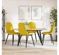 Produktbild: vidaXL Esszimmerstuhl, Esszimmerstühle 4 Stk. Senfgelb Samt
