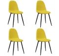 Produktbild: vidaXL Esszimmerstuhl Esszimmerstühle 4 Stk. Senfgelb Samt (4 St)