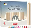 Produktbild: BRUBAKER 200er Pack Baumkerzen Wachs - Weihnachtskerzen Pyramidenkerzen Christbaumkerzen - Blassgold