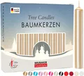 Produktbild: BRUBAKER Tafelkerze Baumkerzen aus Wachs (200er Pack Christbaumkerzen, 200-tlg., Wachskerzen für Weihnachtsdekoration, bunte Weihnachtskerzen), rauchfreie und geruchsneutrale Pyramidenkerzen