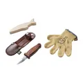 Produktbild: HABA Terra Kids Schnitzmesser – Taschenmesser-Set für Kinder ab 6 Jahren – inkl. Handschuhen, Schnitzrohling & Messer-Etui – 1302622001