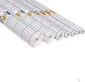 Produktbild: HERMA Buchschutzfolie, selbstklebend, 400 mm x 1 m transparent, glänzende Folie aus PP, Gitterlinien auf dem (7001)