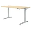 Produktbild: Fellowes Levado Elektrisch Höhenverstellbar Sitz-Stehschreibtisch Rechteckig Ahorn T-Fuß 1.829 (B) x 698 (T) x 1.257 (H) mm MDF (Mitteldichte Faserplatte), PVC (Polyvinylchlorid), Stahl
