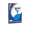 Produktbild: Clairefontaine 4161C Druckerpapier Trophée PPP, für alle Laserdrucker, Kopierer und Tintenstrahldrucker, DIN A4 (21 x 29,7 cm), 160g, 1 Ries mit 100 Blatt, Karibikblau