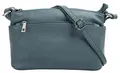 Produktbild: Cluty Umhängetasche Echt Leder Damen blau 020617 Made in Italy, Crossbody Bag, Messenger Bag mit Reißverschluss, Schultertasche aus Rindleder