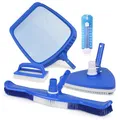 Produktbild: BAYZID Pool Zubehör Set Basic – 5-in-1 Komplettset zur Poolreinigung mit Bodensauger, Kescher, Bürste, Schwamm & Thermometer – Pool Reinigungsset für sauberes Wasser & einfache Pflege