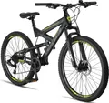 Produktbild: Licorne Bike Strong 2D Premium Mountainbike Shimano,Farbe:Schwarz/Lime;Zoll:27.5