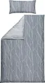 Produktbild: REDBEST Wendebettwäsche Microfaser-Satin grau Größe 1x 155x220 cm + 1x 40x80 cm