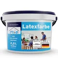 Produktbild: Latexfarbe 2,5l für ca. 17,5m² Weiß abwaschbare Wandfarbe/ Küchenfarbe Badfarbe
