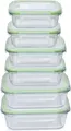 Produktbild: alpina Frischhaltedosen mit Deckel - 12-Teiliges Set aus Glas, Mikrowelle, Gefrierschrank, Ofen und Spülmaschinengeeignet - 3 Größen