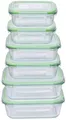 Produktbild: alpina Frischhaltedosen mit Deckel - Glas - 12-Teilig - Glasbehälter - Aufbewahrungsbox - Mikrowelle, Gefrierschrank, Über und Spülmaschine Sicher - 3 Größen