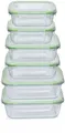 Produktbild: alpina Frischhaltedosen mit Deckel - 12-Teiliges Set aus Glas, Mikrowelle, Gefri