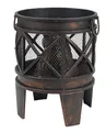 Produktbild: tepro Feuerstelle Gracewood, Feuerschale Outdoor, Feuerkorb für den Garten, mit Schürhaken, Maße ca. 42 x 42 x 53 cm