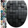 Produktbild: SANILO® WC-Sitz mit Absenkautomatik und Schnellverschluss Cube, Toilettendeckel direkt vom Hersteller, Klodeckel, Klobrille, WC Deckel, WC Brille