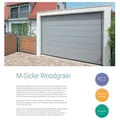 Produktbild: steinau Garagentor Sektionaltor RenoMatic 2026 M-Sicke Woodgrain LPU 42 + Antrieb S4 + HS, Vergünstigtes Aktionspaket weiß 250 cm x 212,5 cm