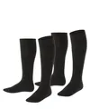 Produktbild: ESPRIT Unisex Kinder Kniestrümpfe Foot Logo Multipack K Kh Baumwolle lang einfarbig 2 Paar, Schwarz Black 3000, 23-26