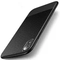Produktbild: iPhone XR Hülle AVANA Schutzhülle Silikon Slim Case Schwarz Cover Carbon Optik