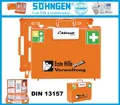 Produktbild: SÖHNGEN Erste Hilfe Koffer Advocat Verwaltung orange DIN 13157 mit Wandhalterung