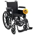 Produktbild: Mobiclinic Rollstuhl faltbar S220 Eisen Stuhl Sitzbreite 40 cm,Bremshebel Rollstuhl stabil