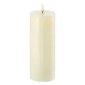 Produktbild: Uyuni Piffany Copenhagen Lighting Pillar LED Kerze 7,8 x 20 cm Echtwachs Ivory - 6 Stunden Timerfunktion - Keine Brandgefahr, Keine Rußbildung und kein Geruch
