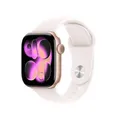 Produktbild: Apple Watch Series 11 GPS + Cellular 42mm Rose Gold Aluminium Gehäuse mit Sport Band (light blush) - S/M