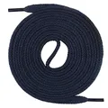 Produktbild: Mount Swiss Schnürsenkel flach 7mm Baumwolle – Dunkelblau 100cm – Ersatz Schuhband Sneaker Sportschuhe Freizeitschuhe Arbeitsschuhe – Unisex Damen Herren Kinder