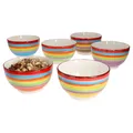 Produktbild: 6er Set Ibiza Rainbow Bowl-Schalen 600ml Müsli Salat Dessert bunte Schüssel