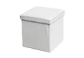 Produktbild: ECHTWERK Sitzwürfel StoreCube, faltbar, circa 38 x 38 x 38 cm, Kunstleder, Aufbewahrungsbox, weiß