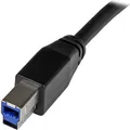 Produktbild: StarTech.com 5,0mAktives USB3.0 USB-A auf USB-B Kabel - USB A zu USB B Anschlusskabel - USB 3,1 Gen 1 (5 Gbit/s) - USB-Kabel - USB Type B (M) zu USB Typ A (M) - USB3.0 - 5,0m - geformt - Schwarz - für P/N: ST1030USBM (USB3SAB5M)
