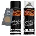 Produktbild: TRISTARcolor RAL 1036 Perlgold Perl Spraydose inkl. Klarlack matt je 400ml