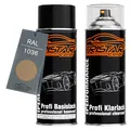 Produktbild: RAL 1036 Perlgold Perl Spraydose inkl. Klarlack matt je 400ml