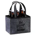 Produktbild: Cepewa Flaschenträger aus Filz Das flüssige muss... Flaschentasche Männerhandtasche für 6 Flaschen 0,33l oder 0,5l