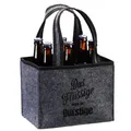 Produktbild: Flaschenträger aus Filz Das flüssige muss... Flaschentasche Männerhandtasche ...