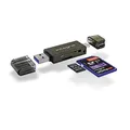 Produktbild: Integral SD und Micro SD Kartenleser, bis zu 180 MB/s Übertragungsgeschwindigkeit, USB 3.0 / USB C OTG Dual Slot Memory Card Adapter für UHS-1, Micro SD, microSDHC, microSDXC, SD, SDHC, SDXC