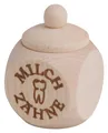Produktbild: Holzdose Dose Zahndose Milchzahndose mit Schraubdeckel Milchzähne 4 x 4 x 6 cm