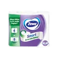 Produktbild: Essity Germany GmbH Zewa Smart Toilettenpapier, 3-lagiges Hybridpapier, ohne Hülse, 2 x so viele Blätter, 1 Packung = 4 Rollen à 300 Blatt 488864