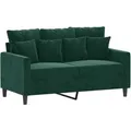 Produktbild: vidaXL 2-Sitzer-Sofa Dunkelgrün 120 cm Samt 359295